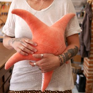 Peluche Étoile de mer corail