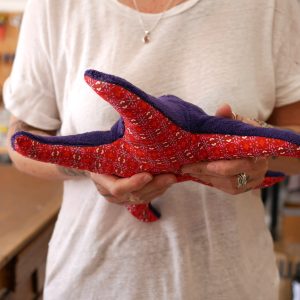 Peluche bébé Étoile de mer violette